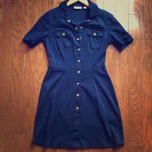 Navy blue shirt dress